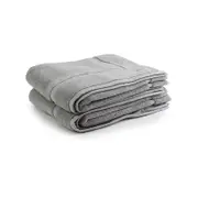 2pc Onkaparinga 60x90cm Flinders Bath Mat 800GSM Grey