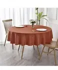 maxmill Jacquard Round Table Cloth Damask Design Waterproof Antiwrinkle Heavy We