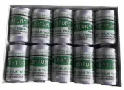 120/2 Viscose Embroidery Machine Thread Raw White (1000 Mtr. Each Apx)- 10 Tubes