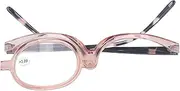 Makeup Glasses, Flip Down Single Lens Cosmetic Makeup Reading Glasses for Women, Folding 180° Rotatable Magnifying Makeup Glasses for Daily Makeup, Reading Glasses, Reading (+3.00)