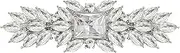 Vintage Austrian Hair Barrettes, Sparkly Glitter Crystal Hair Clips French Rhinestones Wedding Hairpin Hair Accessories for Women Girls (White)