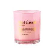 Best Freind Noun Vanilla Scented Pink Pearlescent Candle Fragrance Round 12.5cm