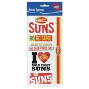 Gold Coast Suns AFL Temporary TATTOO Sheet