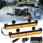 2 in 1 LED Traffic Advisor Emergency Strobe Windshield Light Bar Flshing Warning