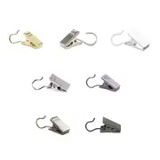 50PCS Stainless Steel Curtain Clip Hooks Strong Load-bearing Shower Accessories