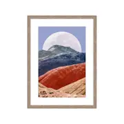 Stob Dearg Moonscape Framed W/ Standard White Border 50x75cm