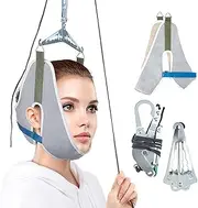 Neck Stretcher, Over Door Cervical Neck Traction Device, Professional Spine Decompressions Cervical Traction Belt, Portable Posture Corrector Hammock, Home Physical Therapys Kit, for Chiropractic Care
