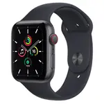 APPLE WATCH SE (GPS+LTE) ，44MM 太空灰色鋁金屬錶殼 搭午夜色運動錶帶 _ 台灣公司貨