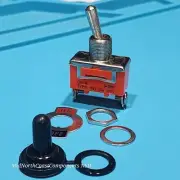 SPST 15A 250V 2 Pin Terminal 1021 On /Off Toggle Switch Waterproof Rubber Cap