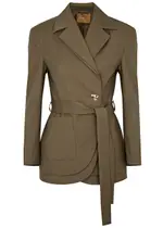 Rejina Pyo Johanna Wool-blend Blazer - Olive - M (UK12 / M) M (UK12 / M)