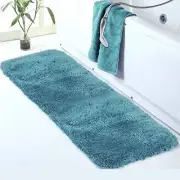Large Bathroom Rug (24 x 72) Extra Soft and Absorbent Shaggy 24" x 72" Teal