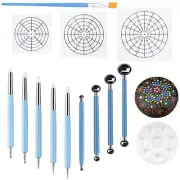 Set of 14 Mandala Dotting Stencil Tools Rock Painting Kit Dotting Tools6491