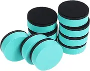 KALLORY 10Pcs Round Magnetic Erasers for Whiteboards Reusable Magnetic Dry Erasers for Chalkboards Compact Design for Easy Grip Cleaning for Glass Dry Erase Surfaces
