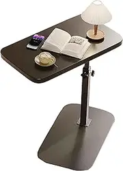 C-Shaped Sofa Side Table – Adjustable Height Over Bed Table with 360° Swivel Tray, Foldable Couch Table, Laptop Table for Sofa, Bedside, Coffee Table for Small Spaces,Black