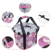 Bike Front Basket Folding Cat Dog Pet Carrier Detachable Bicycle Handlebar Bag