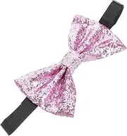 [COSMEVIVI] Fashionable Men Bow Ties Sequin Bow Tie in Faux Leather for Parties and Events