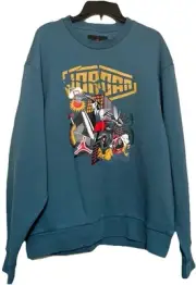 NIKE JORDAN JUMPMAN MENS PULLOVER SWEATSHIRT [DC9615-415] Sz L BLUE NWT