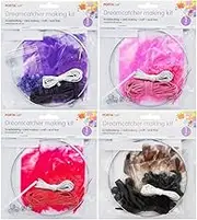 [4PK] Easy Craft Dreamcatcher Making Kit Set, for Scrapbooking, Card Making and Crafts