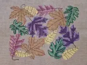 Molly Handpainted Needlepoint Canvas Fall Leaves 14m
