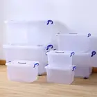 Portable Thick Transparent Storage Box Plastic Box With Lid Toy Clothes Storage
