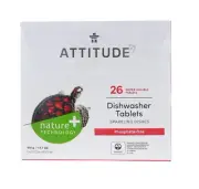 Attitude Dishwasher Tablets Sparkling Dishes 26 Water-Soluble Tablets, 14.7 oz