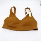 OFFLINE By Aerie Women's Ribbed Plunge Sports Bra Brown Size Large