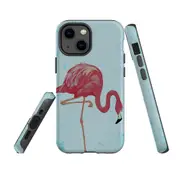 For Apple iPhone 13 mini Case, Armour Back Cover, Vintage Flamingo