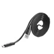 2Pcs S1 5A USB-C / Type-C Charging + Data Synchronization TPE Flat Shape Data Cable, Cable Length: 1m(Black)