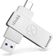 iDiskk 【Plug-Play】 512GB Super Fast Solid State Flash Drive Photo Stick for iPhone 15/15 Plus/15 Pro/15 Pro Max,USB C iPad, MacBook,Laptops,Android Phones and Windows Computer, Up to 500MB/S