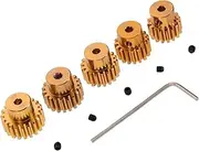 FELTECHELECTR Motor Gear Set 5pcs Reduction Motor Teeth for Model Car Truck Automotive Tools Golden
