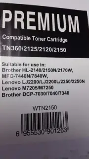 Compatible 2 x Pack Brother TN2150 Black toners
