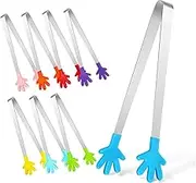 Generic 8Pcs Mini Food Tongs Stainless Steel Tongs for Sugar Barbecue and Cooking Compact Kitchen Utensils for Handling and Serving