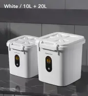 Joybos® Moisture Proof Pet Food Storage Bucket-US Only White 10L + 20L