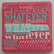 Whatever Paper Coasters Set of 8 Pack New