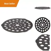 Lodge Dutch Oven Accessory - 8 Inch Pre Seasoned Cast Iron Meat Trivet Rack for