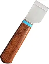 ARTSEWPLY Leather Cutting Tool DIY Leather Craft Knife Steel Blade Wooden Handle Easy Control Shape