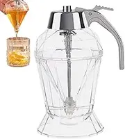 No Honey Pot, Maple Syrup Container With Stand | Anti-drip Glass Honey Dispenser With Stand, 8 Oz Maple Syrup Dispenser With Stand, 2025 New Elegant Honey Pot,