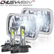 Pair 5x7'' 7x6 LED Headlight DRL For International 9900i SFA 7400 5600i 9200 SBA (for: Peugeot)