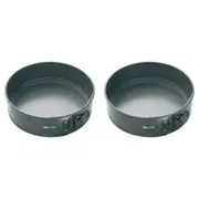 2x Mastercraft 30cm Springform Non-Stick Heavy Base Round Cake Pan Baking Black