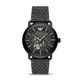 EMPORIO ARMANI 亞曼尼 AR60025 3D立體概念鏤空造型時尚機械腕錶 / 黑 40mm
