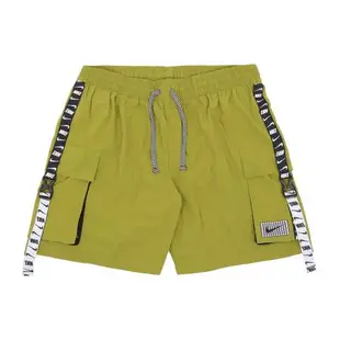 Nike 海灘褲 Logo Tape Cargo 綠 黑 男款 褲子 7吋 快乾 緞帶 短褲 NESSD500-314