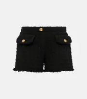 [Versace] Versace Heritage cotton-blend tweed shorts AU 16 black