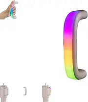 6 Colors Led Light-Up Tumbler Handle for 40oz/30oz, Rechargeable Waterproof Handle Accessory, Comfortable Water Bottle Handle for Stanleys, for Outdoor, Party, Home (1pcs Colorful)