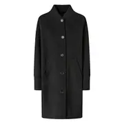 [Pinko] Pinko Wool Buttoned-up Coat L BLACK