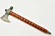 Custom Handmade Damascus Steel Axe Tomahawk Hatchet W/Sheath 18 Inch” 256Layers