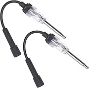 Cimeton 2Pcs Spark Plug Testers, Engine Plug Ignition Tester, Straight Boot Ignition Tester, Inline Spark Plug Coil Tester Armature Diagnostic Detector Tool for Automotive Lawnmowers Internal Engine