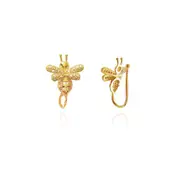 Culturesse Levana Stainless Steel 18k Gold Plating Cuff Earring For Pierced Ears