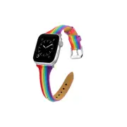 Suitable for Apple Watch5 4 3 2 1 Colorful Artificial Leather Strap Replacement Strap-38 40mm
