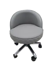 Salon Chair Stool Round 1045 Hydraulic Hairdressing Leather PU Grey