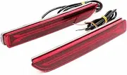 TDTAPN 2pcs Dynamic Turn Signal Light Led Rear Bumper Reflector Light Compatible for Nissan Patrol Y62 2020 Tail Stop Lights WarningRear Fog lamp(C style)